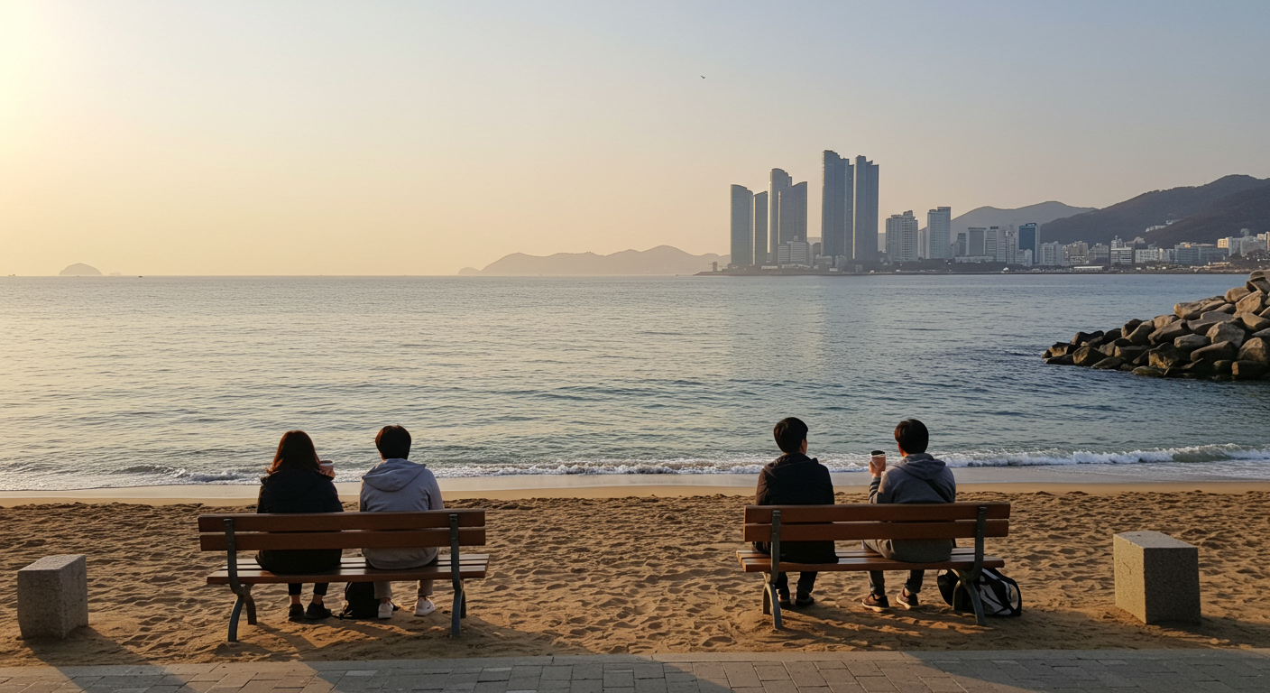 Gwangalli Beach sunrise, living in Busan, foreigners in Busan