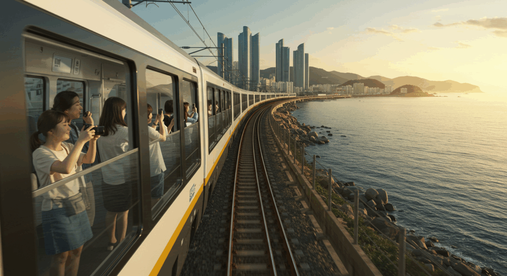 釜山旅行で体験したいブルーライン海岸列車と美しい海沿いの景色