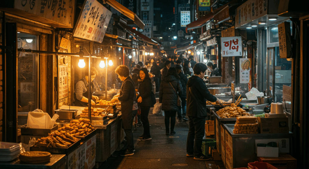 釜山旅行グルメとして人気の南浦洞屋台とトッポッキやホットクのストリートフード
