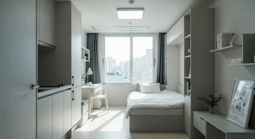 how to find an apartment in Busan officetel building exterior near Centum City