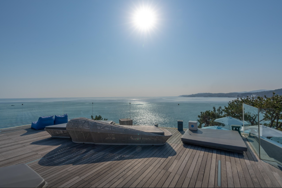 quán cà phê view biển Busan
